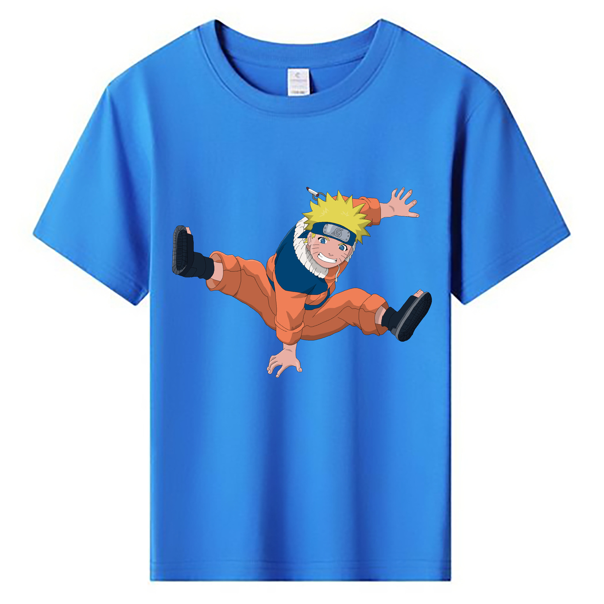 （画像用） NARUTO -ナルト- うずまき ナルト Uzumaki Naruto 綿100％キッズTシャツ（フロントプリント）